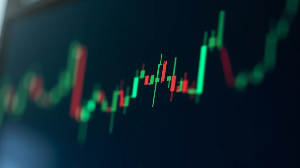 Candlestick chart showing price patterns